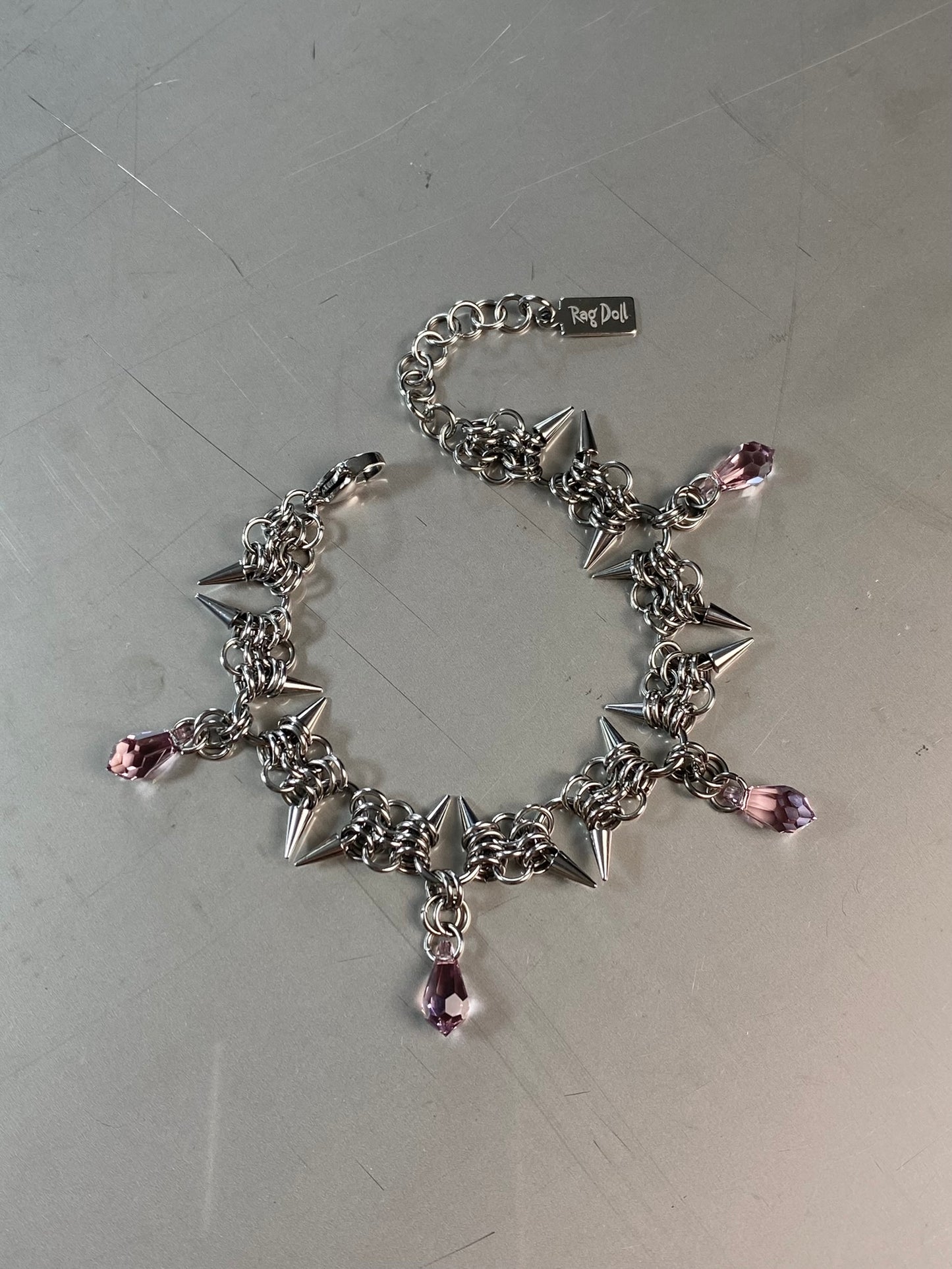 Blinged Wire Trap Bracelet