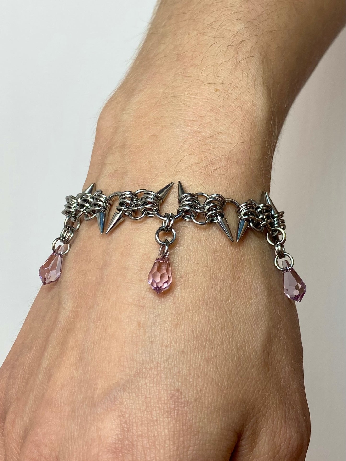 Blinged Wire Trap Bracelet
