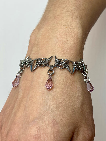 Blinged Wire Trap Bracelet